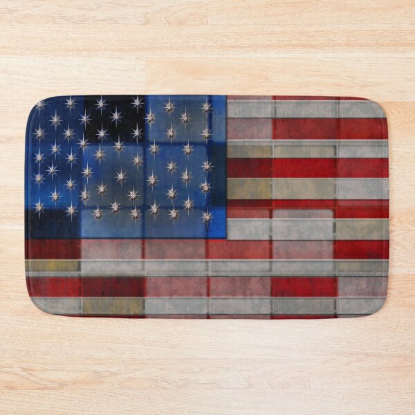 Item preview, American Flag Vintage Quilt designed and sold by bloomingvine.
