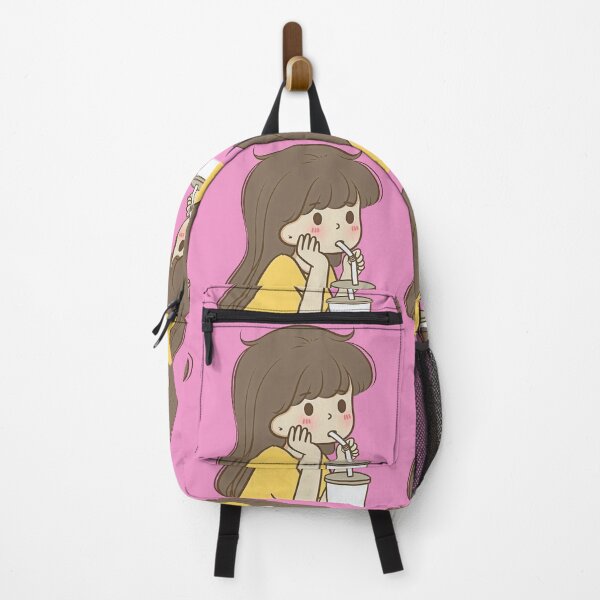Item preview, 8 - Drinking Girl, cute cartoon couples design for children, for family, for brother and sister or for best friends. designed and sold by 2AcesDesign.