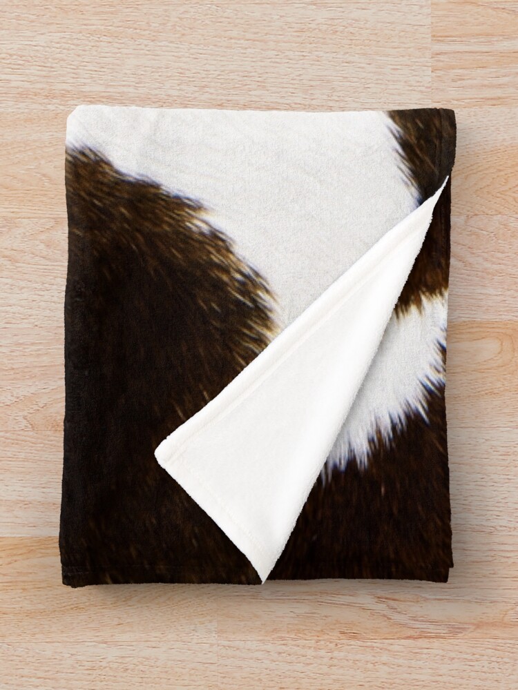 "Modern Cowhide" Throw Blanket by cadinera Redbubble
