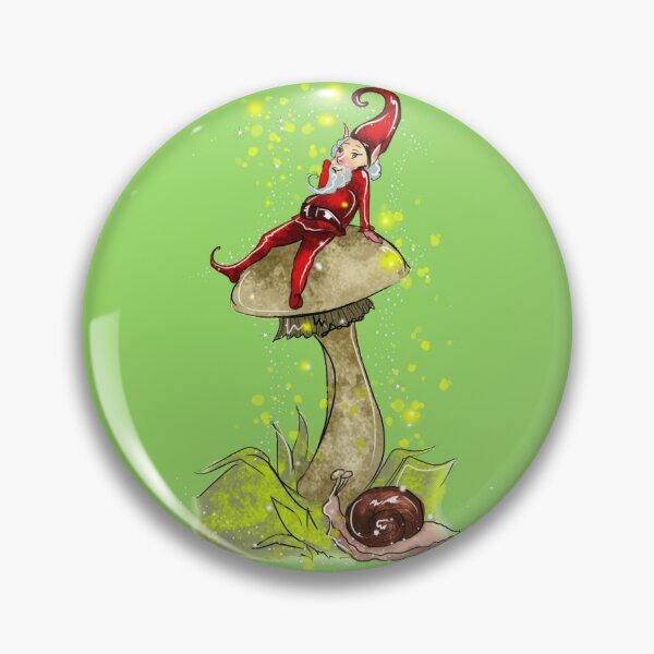 Klooonk Finebus The Handmade Gnome and Mushroom™ Pin