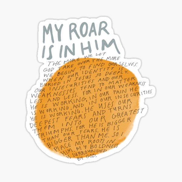 Item preview, My Roar is in Him | Christian Inspirational Faith | Illustration Calligraphy designed and sold by seaniemendoza.