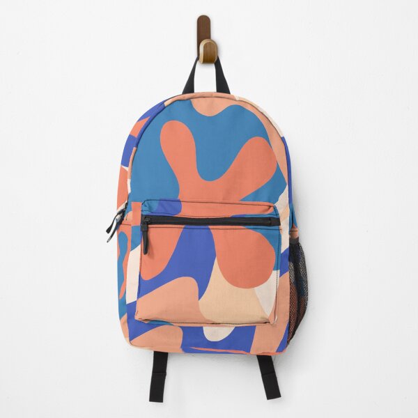 Item preview, Groovy Time Abstract Pattern in Blush Coral And Blue Tones designed and sold by kierkegaard.