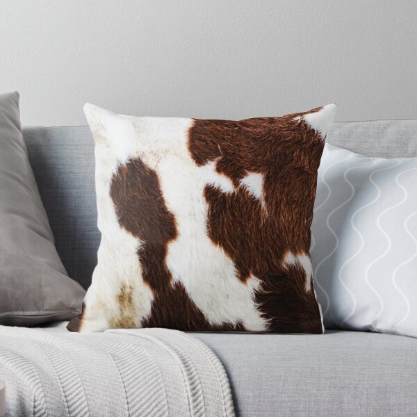 Cowhide Throw Pillow