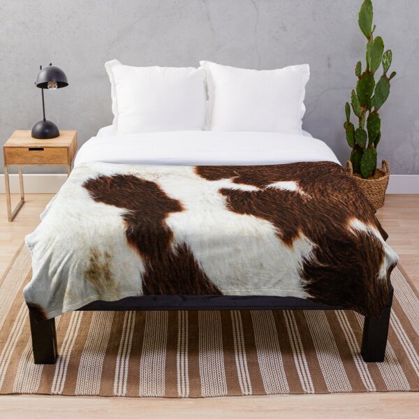 Cowhide Throw Blanket By Cadinera Redbubble