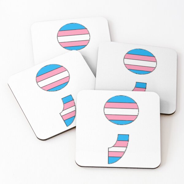 Item preview, Transgender Semicolon designed and sold by Spectrum Perspectives.
