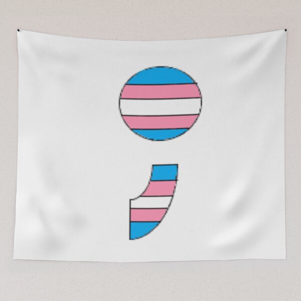 Item preview, Transgender Semicolon designed and sold by Spectrum Perspectives.