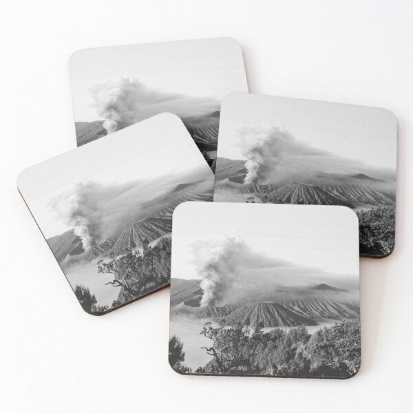 Item preview, Volcano Black and White Minimalist Photograph Artwork designed and sold by Geostop.