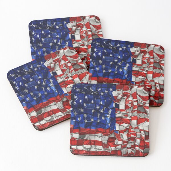 Item preview, American Flag in Blocks designed and sold by bloomingvine.