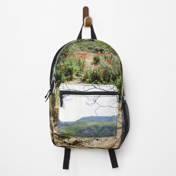 Item preview, poppies mountains, tree silhouette, designed and sold by Stephanie Skeem.