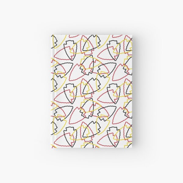 Chiefs Arrowhead Pattern on White Hardcover Journal