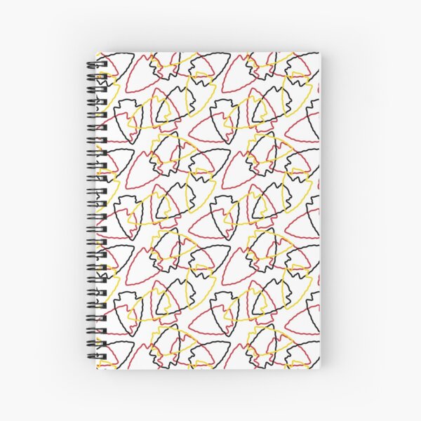 Chiefs Arrowhead Pattern on White Spiral Notebook