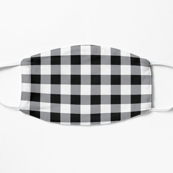 Farmhouse Style Black Buffalo Check Pattern Mask