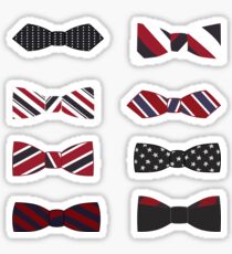 heart eyes and bow ties Sticker