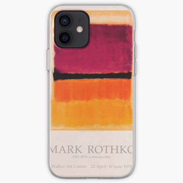 Cartel de la exposición de Mark Rothko 1979 Funda blanda para iPhone