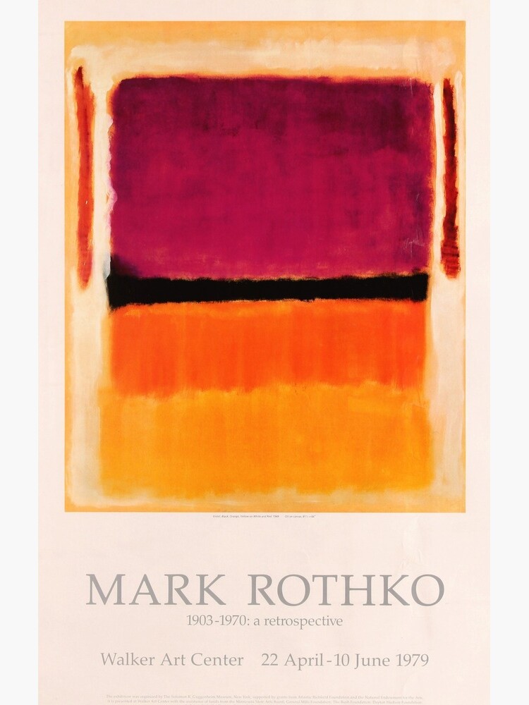 Mark Rothko Exhibition poster 1979 by DejaVuStudio