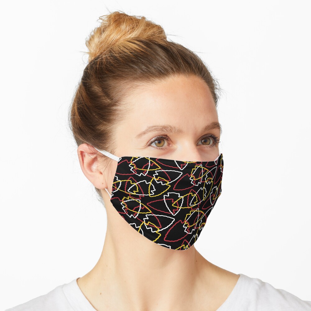 Chiefs Arrowhead Pattern on Black Mask