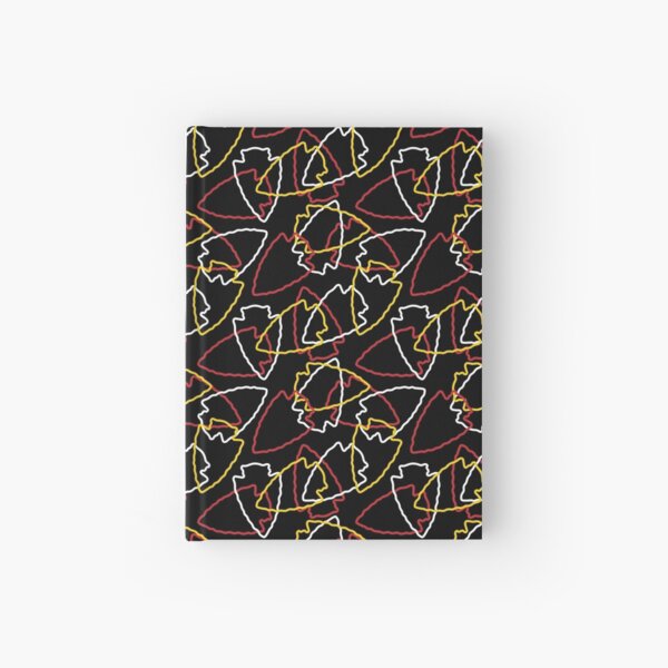 Chiefs Arrowhead Pattern on Black Hardcover Journal