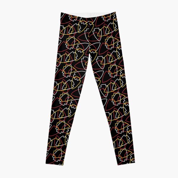 Chiefs Arrowhead Pattern on Black Leggings