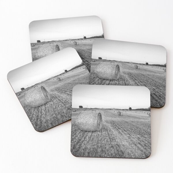 Item preview, Haystacks Black and White Minimalist Photograph Art Print designed and sold by Geostop.