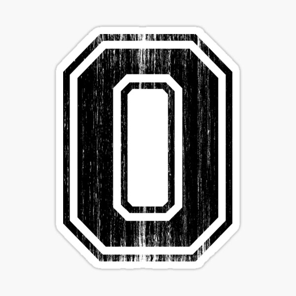 Big Varsity Letter 0 Sticker