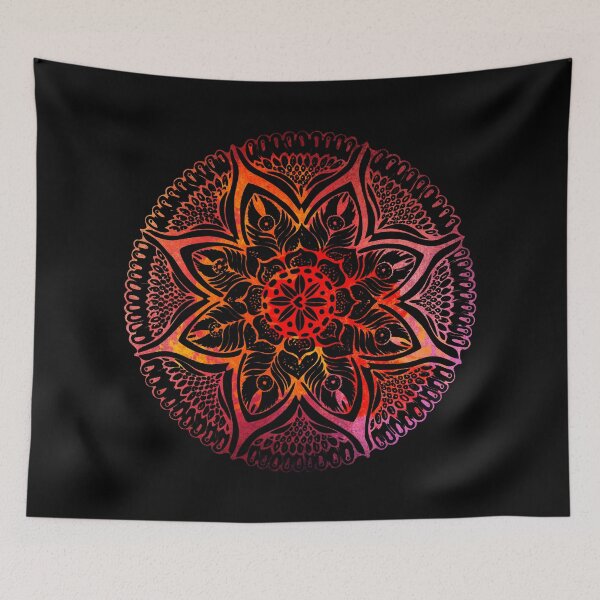 Item preview, Mandala#3. Hand draw  ink and pen on textured paper designed and sold by MandalaFlowerArt.
