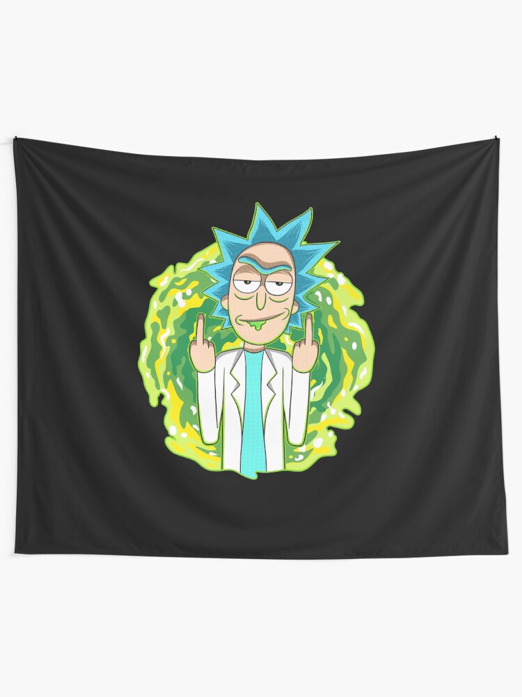 Alternate view of rick sanchez Tapestry