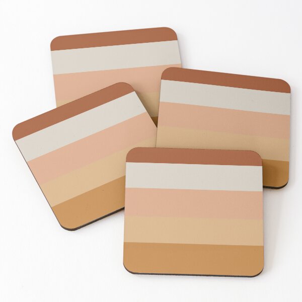 Item preview, Soothing Earth Tone Stripes Minimalist Pattern in Rust, Terracotta, Millennial Pink, and Apricot  designed and sold by kierkegaard.