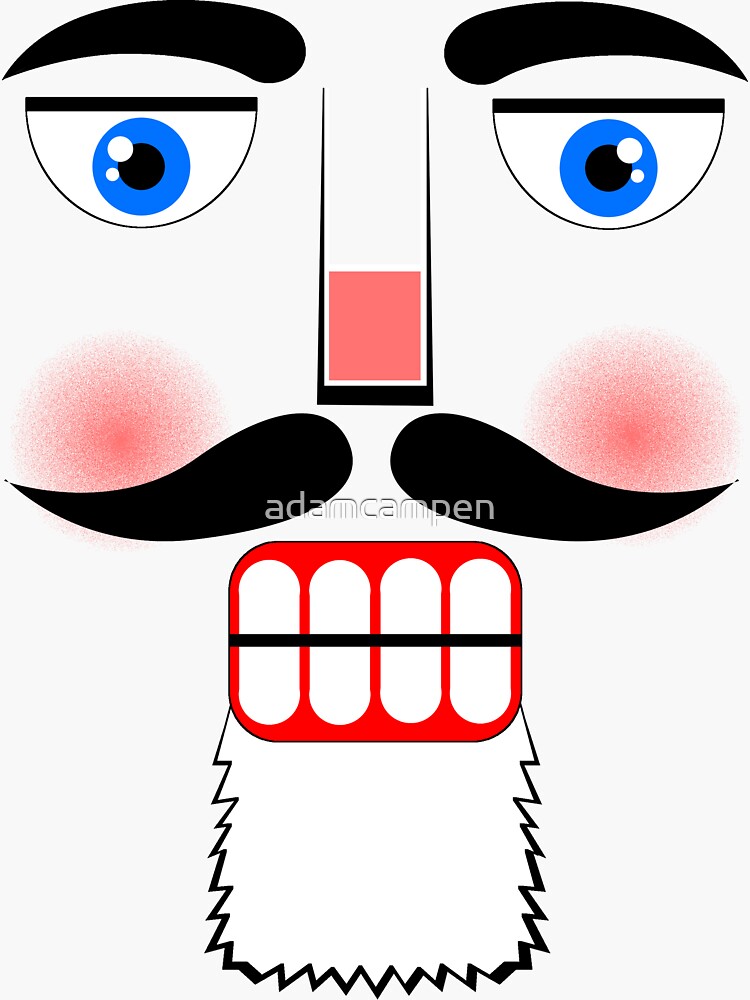 the-nutcracker-face-sticker-for-sale-by-adamcampen-redbubble