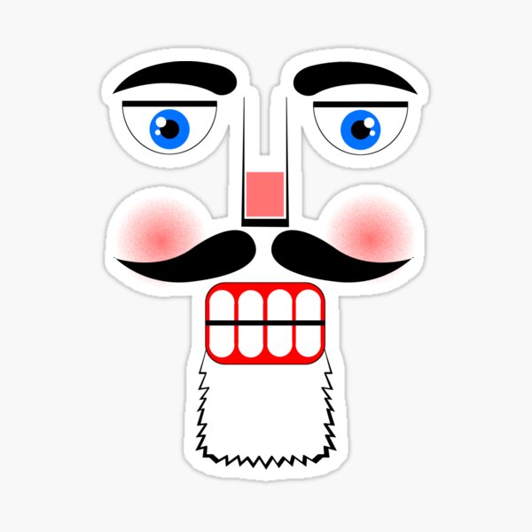 "The Nutcracker Face" Sticker for Sale by adamcampen | Redbubble