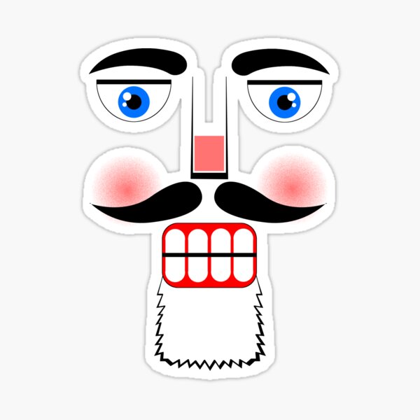  The Nutcracker Face Sticker For Sale By Adamcampen Redbubble