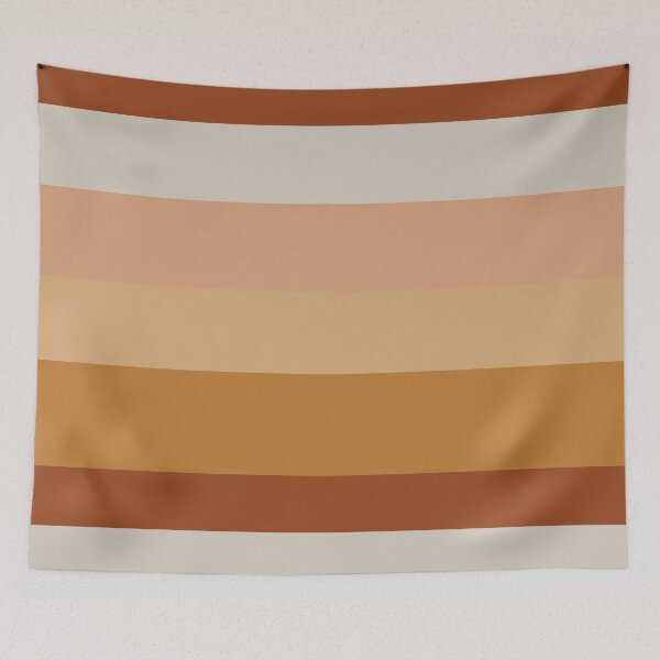 Item preview, Soothing Earth Tone Stripes Minimalist Pattern in Rust, Terracotta, Millennial Pink, and Apricot  designed and sold by kierkegaard.