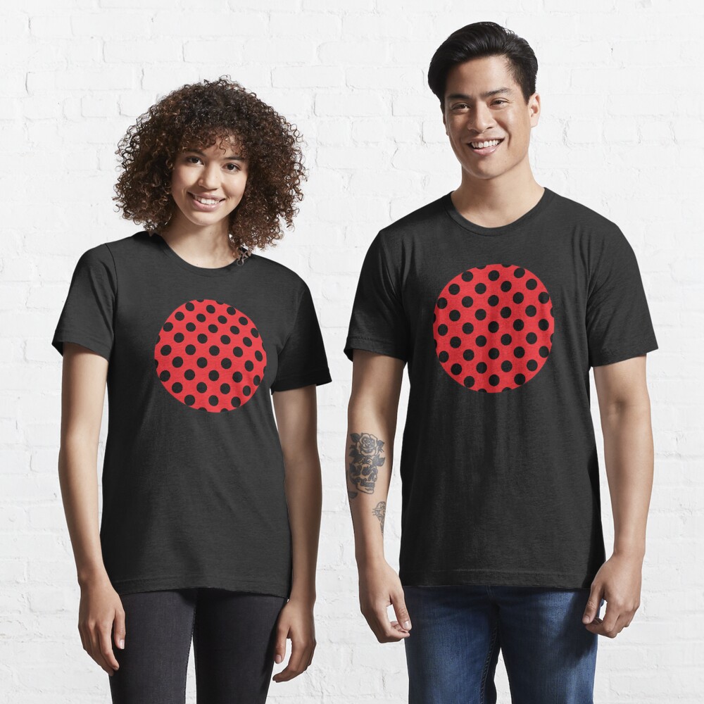 Elegant Extra Large Black on Red Polka Dots Polka Dots Graphic T-Shirt | Redbubble