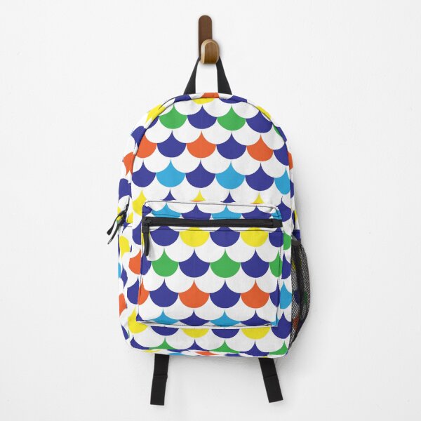 Item preview, Navy Blue Colorful Scallop Pattern designed and sold by greenoriginals.