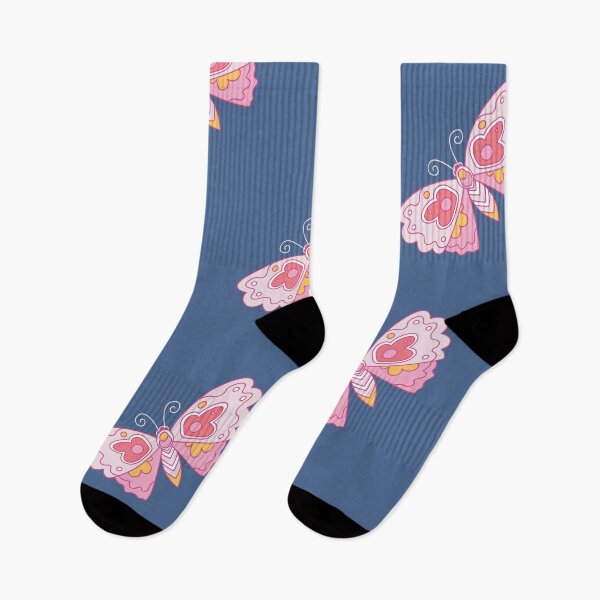 Item preview, Pink Butterfly on Navy Blue designed and sold by greenoriginals.