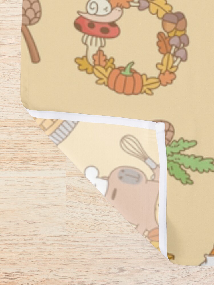 Alternate view of Bubu the Guinea pig, Fall and Pie Shower Curtain