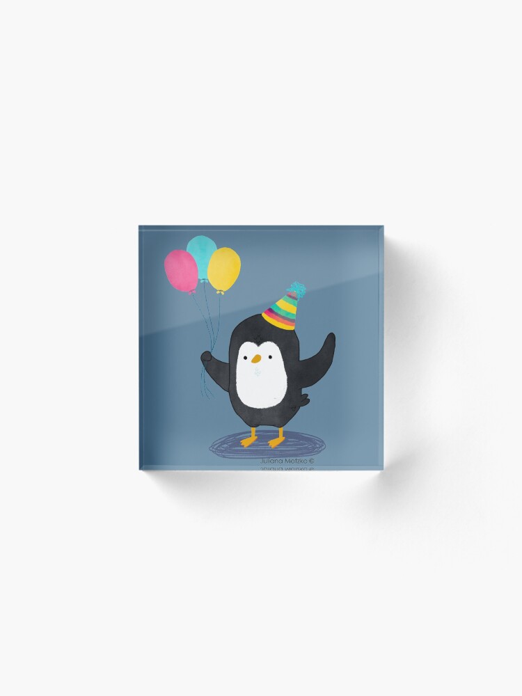 Alternate view of Birthday Penguin Acrylic Block