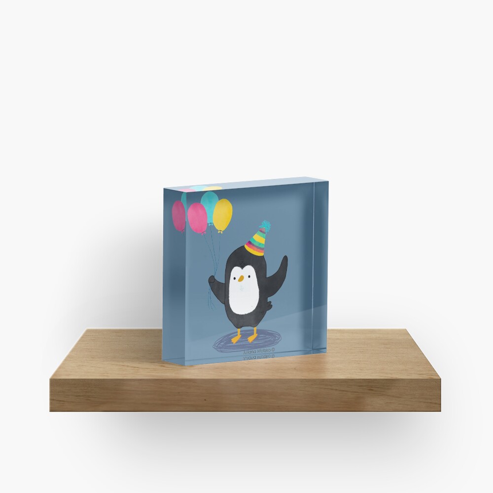 Birthday Penguin Acrylic Block