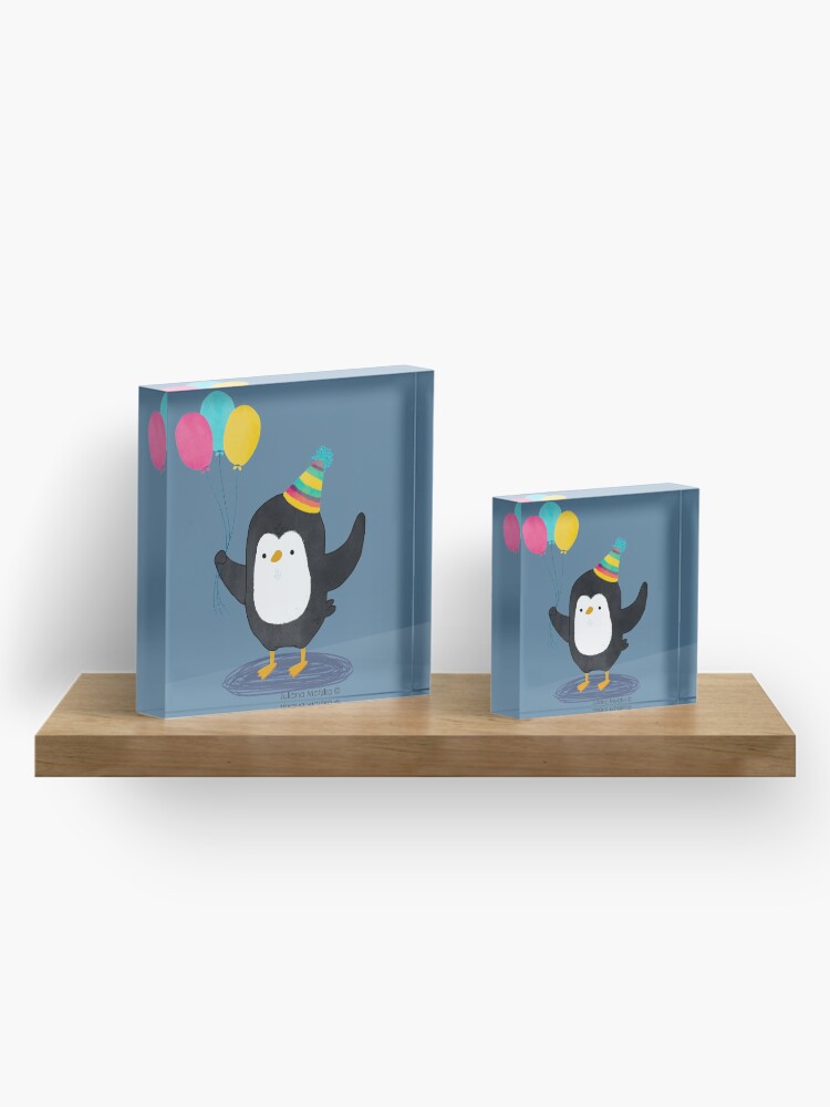 Alternate view of Birthday Penguin Acrylic Block