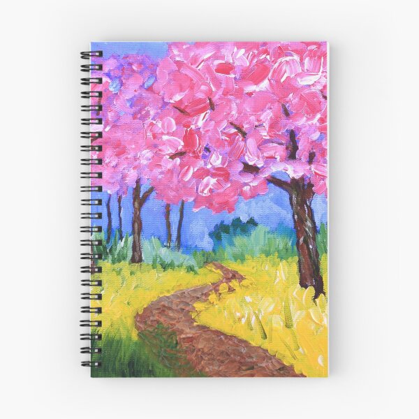 Item preview, Cherry Trees Field Mustard After the Rain Painting designed and sold by Beverly Claire Kaiya.