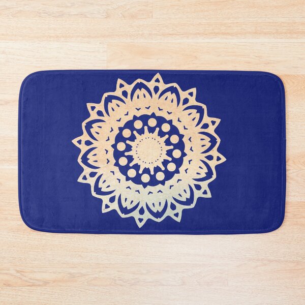 Item preview, Geometric mandala salmon and blue designed and sold by Anna Lemos.