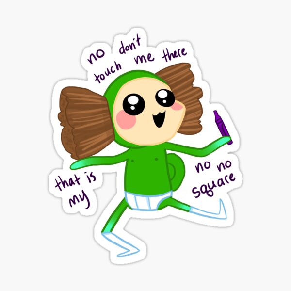 No No Square Stickers Redbubble - no no square roblox id