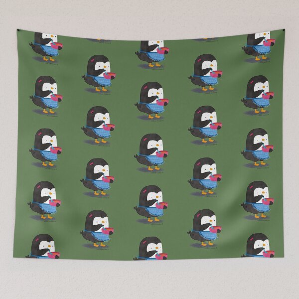 Aperçu de l'œuvre Daisy Penguin cooking créée et vendue par thepenguinsfamily.