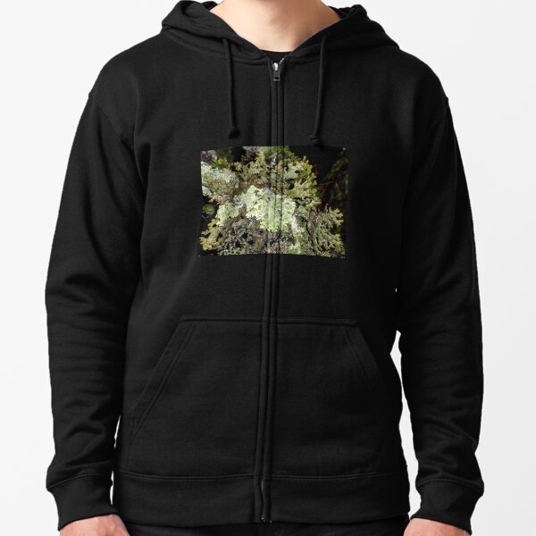 Green Forest Lichen, Cradle Mountain, Tasmania, Australia. Zipped Hoodie