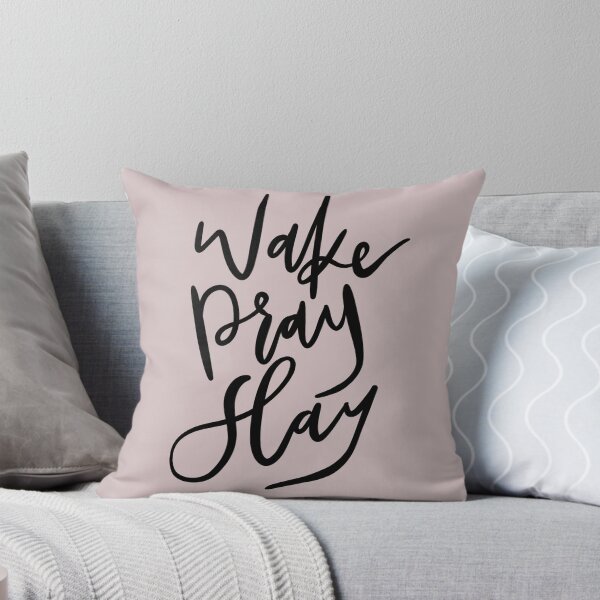 Item preview, Wake Pray Slay | Christian Inspirational Faith | Illustration Calligraphy designed and sold by seaniemendoza.