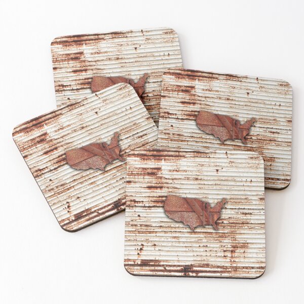 Item preview, Red Rust United States Shape designed and sold by Jared Davies.