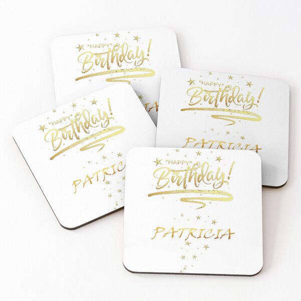 Item preview, HAPPY BIRTHDAY PATRICIA : Unique & special gift that customs on your Personal Name with an Enjoying & Lovely design designed and sold by roji-world-shop.
