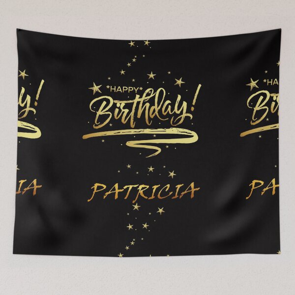Item preview, HAPPY BIRTHDAY PATRICIA : Unique & special gift that customs on your Personal Name with an Enjoying & Lovely design designed and sold by roji-world-shop.