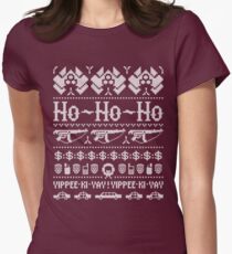 McClane Christmas Sweater White Women's Fitted T-Shirt