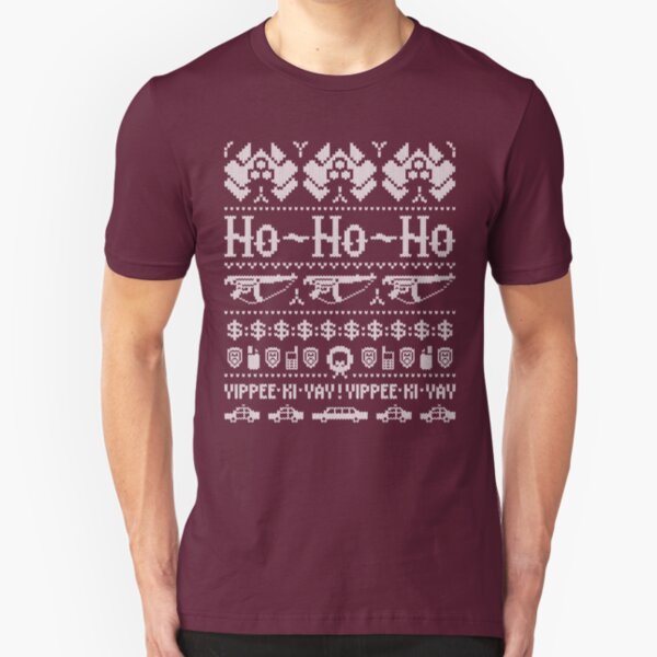 McClane Christmas Sweater White Slim Fit T-Shirt