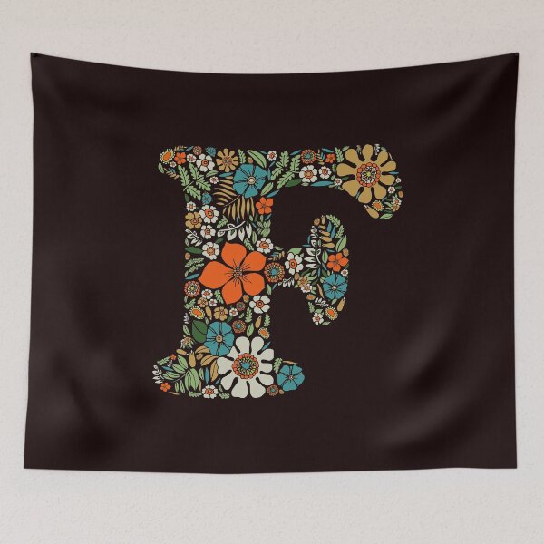 Item preview, Hippie Floral Letter F designed and sold by zeljkica.